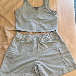 Natural Reflections Light Blue Tank and Shorts Set